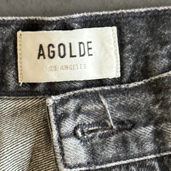 Agolde Women's Fran Charcoal Straight Leg Jeans - Picture 3 of 9